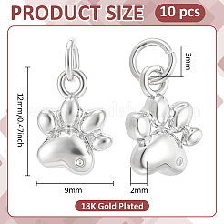 10Pcs Brass Pendants&nbsp;KK-BC0015-70P