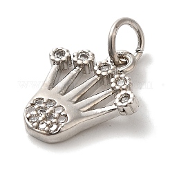 Brass Micro Pave Cubic Zirconia Pendants&nbsp;KK-C072-39P