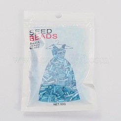 Transparent Colours Rainbow Glass Bugle Beads&nbsp;X-TSDB6MM163