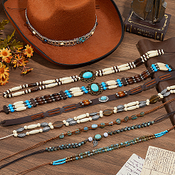 8Pcs 8 Styles Wooden & Acrylic Hat Band&nbsp;AJEW-PH0007-84