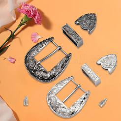 2 Sets 2 Colors Belt Zinc Alloy Buckle Sets&nbsp;FIND-CY0001-30