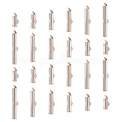 120Pcs 6 Styles Iron Slide On End Clasp Tubes&nbsp;IFIN-CJ0001-47