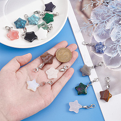 Star Gemstone Pendant Decoration&nbsp;HJEW-AB00334