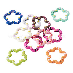 10Pcs Spray Painted Alloy Spring Gate Rings&nbsp;FIND-TA0008-68