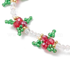 Christmas Glass Beaded Bracelets for Women&nbsp;BJEW-MZ00243