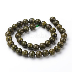 Natural Epidote Round Beads Strands&nbsp;G-L383-07-8mm