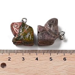 Natural & Synthetic Mixed Gemstone Pendants&nbsp;G-B068-12P