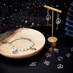 28Pcs 2Style 201 Stainless Steel Pendants&nbsp;STAS-UN0035-30