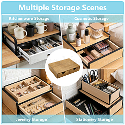 Desktop Wood File Storage Boxes with Double Drawer&nbsp;CON-WH0089-267
