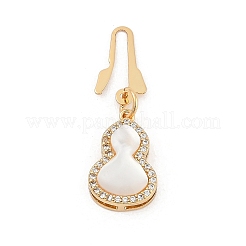 Gourd Brass Micro Pave Clear Cubic Zirconia Box Clasps&nbsp;LS-KK-U051-01G-05