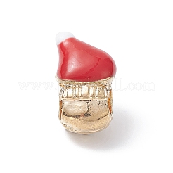 Christmas Theme Alloy Enamel European Beads&nbsp;MPDL-Q213-07G