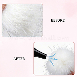 Handmade Faux Rabbit Fur Pom Pom Ball Covered Pendants&nbsp;WOVE-GF0001-03
