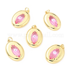 Rack Plating Brass Cubic Zirconia Pendants&nbsp;KK-E015-10G