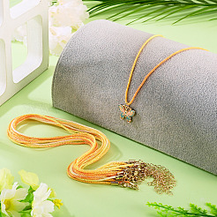 10Pcs Cotton & Metallic Cord Necklace Making&nbsp;NJEW-TAC0055