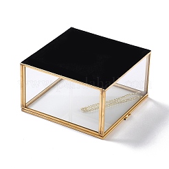 Square Transparent Glass Jewellery Chest&nbsp;CON-I010-02G