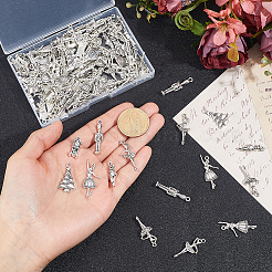 120Pcs 6 Styles Nutcracker Ballet Tibetan Style Alloy Pendants&nbsp;FIND-PH0038-21