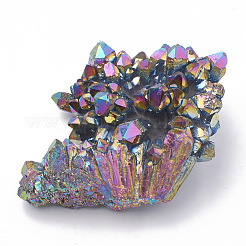 Electroplate Natural Druzy Quartz Crystal Decorations&nbsp;G-S299-114C