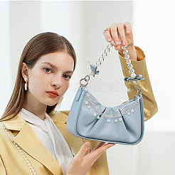 2Pcs Plastic Imitation Pearl Round Beads Tassel Iron Purse Decorative Chains&nbsp;DIY-PH00034-86