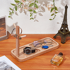 Wood Jewelry Tower Holder with Tray&nbsp;ODIS-WH0078-59
