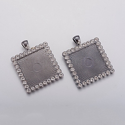 Alloy Pendant Cabochon Settings&nbsp;X1-ALRI-TAC0001-05A-B