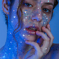 100G Luminous Laser PET Plastic Nail Sequins&nbsp;MRMJ-ME0001-08
