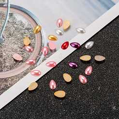 ABS Plastic Imitation Pearl Cabochons&nbsp;SACR-R749-8x5mm-M