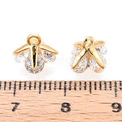 Brass Micro Pave Cubic Zirconia Charms&nbsp;KK-N263-72A-G