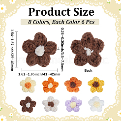 48Pcs 8 Colors Hand-woven Cotton Ornament Accessories&nbsp;DIY-CY0002-57B