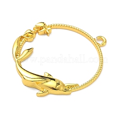 Ocean Theme Alloy Open Back Bezel Pendants&nbsp;PALLOY-F321-03D-G