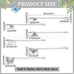 12Pcs 6 Style Alloy Curb Link Shoe Decoration Chain&nbsp;FIND-PHE00001