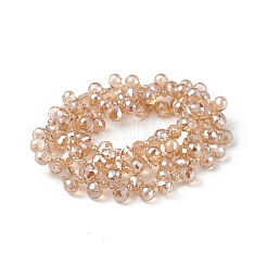 Transparent Electroplate Glass Beads Strands&nbsp;EGLA-F152A-PL02