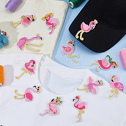 12Pcs Polyester Embroidery Cloth Iron On Patches&nbsp;DIY-WH0671-480