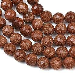 Synthetic Goldstone Beads Strands&nbsp;GG-CBA199E-F01-10mm