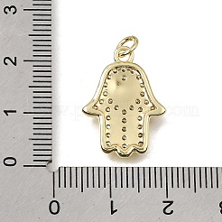 Brass Micro Pave Clear Cubic Zirconia Pendants&nbsp;CU-L001-16G-01