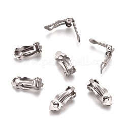 Tarnish Resistant 304 Stainless Steel Clip-On Earrings Findings&nbsp;X-STAS-Q185-01