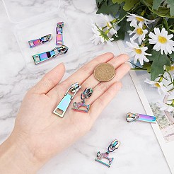 8 Pcs 4 Styles Zinc Alloy Replacement Zipper Sliders&nbsp;FIND-GF0001-41MC