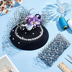Polyester Mesh Ribbons for Bridal Headwear&nbsp;AJEW-WH0518-73B