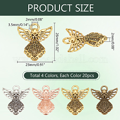 80Pcs 4 Colors Zinc Alloy Pendants&nbsp;FIND-PH0018-88