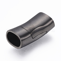 304 Stainless Steel Magnetic Clasps with Glue-in Ends&nbsp;STAS-F130-74B