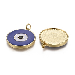 Brass Enamel Pendants&nbsp;KK-F821-48B