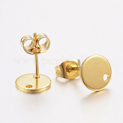 304 Stainless Steel Stud Earring Findings&nbsp;STAS-F162-45G