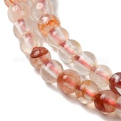 Natural Red Hematoid Quartz/Ferruginous Quartz Beads Strands&nbsp;G-B090-A10-02