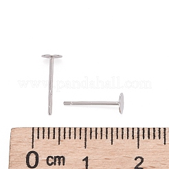 Anti-Tarnish Rhodium Plated 925 Sterling Silver Ear Stud Findings&nbsp;STER-A003-80