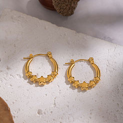 European Style Star 304 Stainless Steel Hoop Earrings&nbsp;IU1810