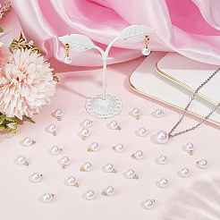 100Pcs 2 Colors ABS Plastic Pearl Pendants&nbsp;FIND-BM0001-41