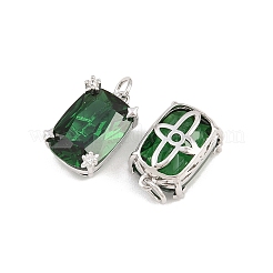 Brass with Cubic Zirconia Pendants&nbsp;KK-B157-24P