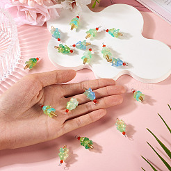 20Pcs 4 Styles Glass Ice Cream Pendants&nbsp;PALLOY-TAC0242-02