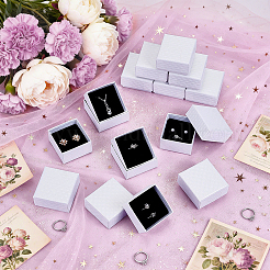 Rhombus Textured Cardboard Ring Storage Boxes&nbsp;CBOX-WH0005-05A