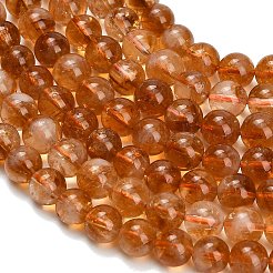 Hearted Natural Citrine Beads Strands&nbsp;GG-T002-A02-8mm