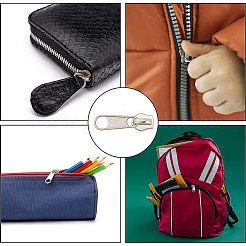 Nylon Closed-end Zipper and Zinc Alloy Zipper Sliders Zipper Head&nbsp;DIY-BC0011-65